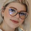 Blue Light Glasses Women Fashion Cat Eye Glasses Transparent Female Vintage Anti Fatigue Computer Eyeglasses Men Plain Glasses