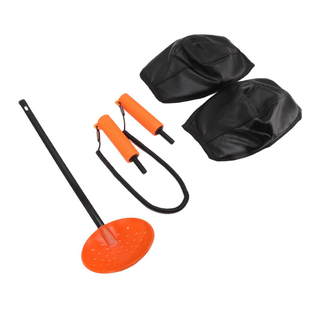 Retractable Ice Awls Ice Fishing Safety Picks Spoon Knee Pads Kit Winter Fishing Equipment