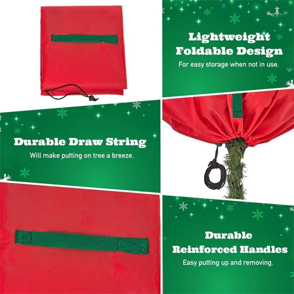 Easy Storage Vertical Christmas Tree Bag, Waterproof and Resistant Protective Cover, Portable Design for 36x25 Inch