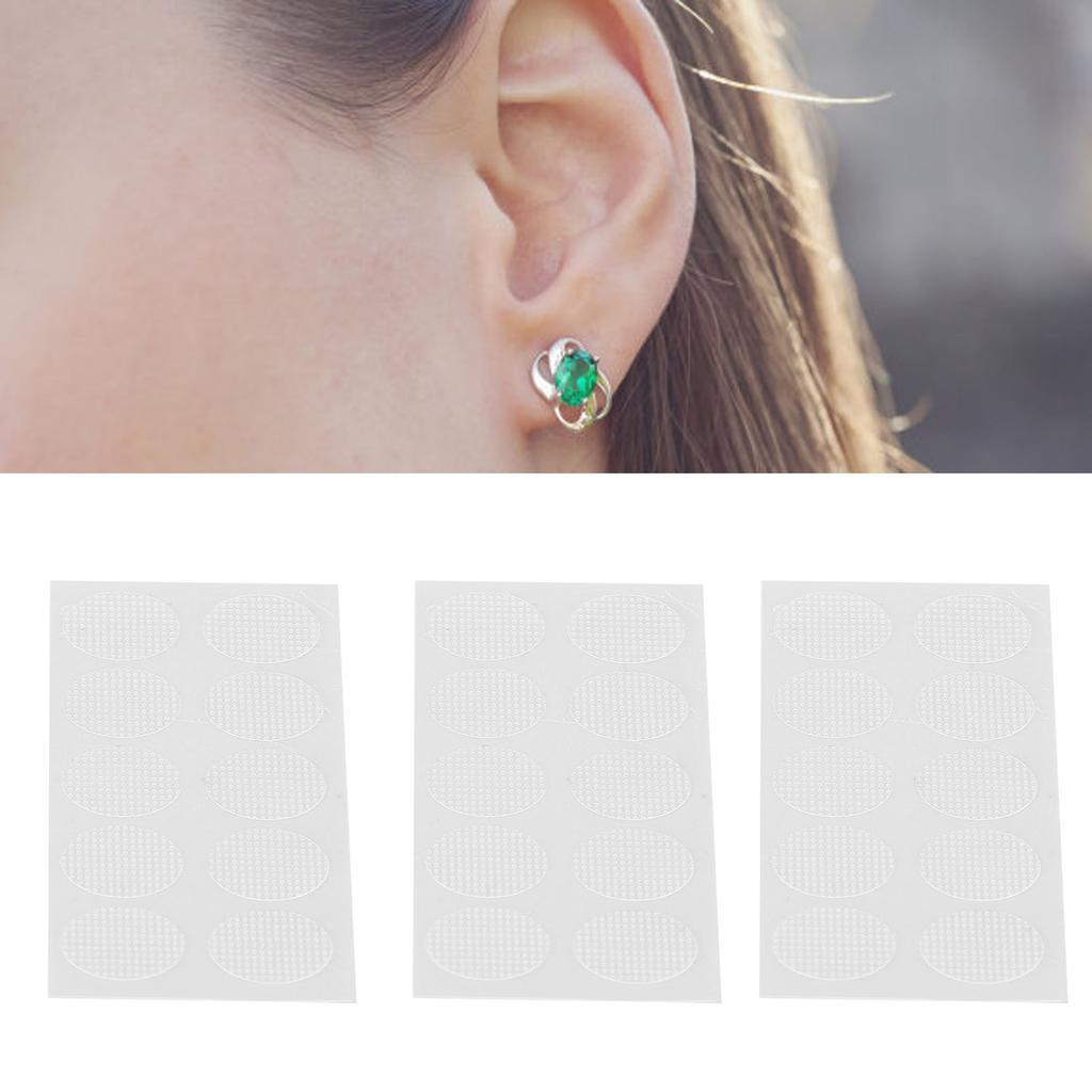 30pcs Earring Support Patches Invisible Waterproof Breathable Prevents Tears and Reduces Strain Earring Protectors