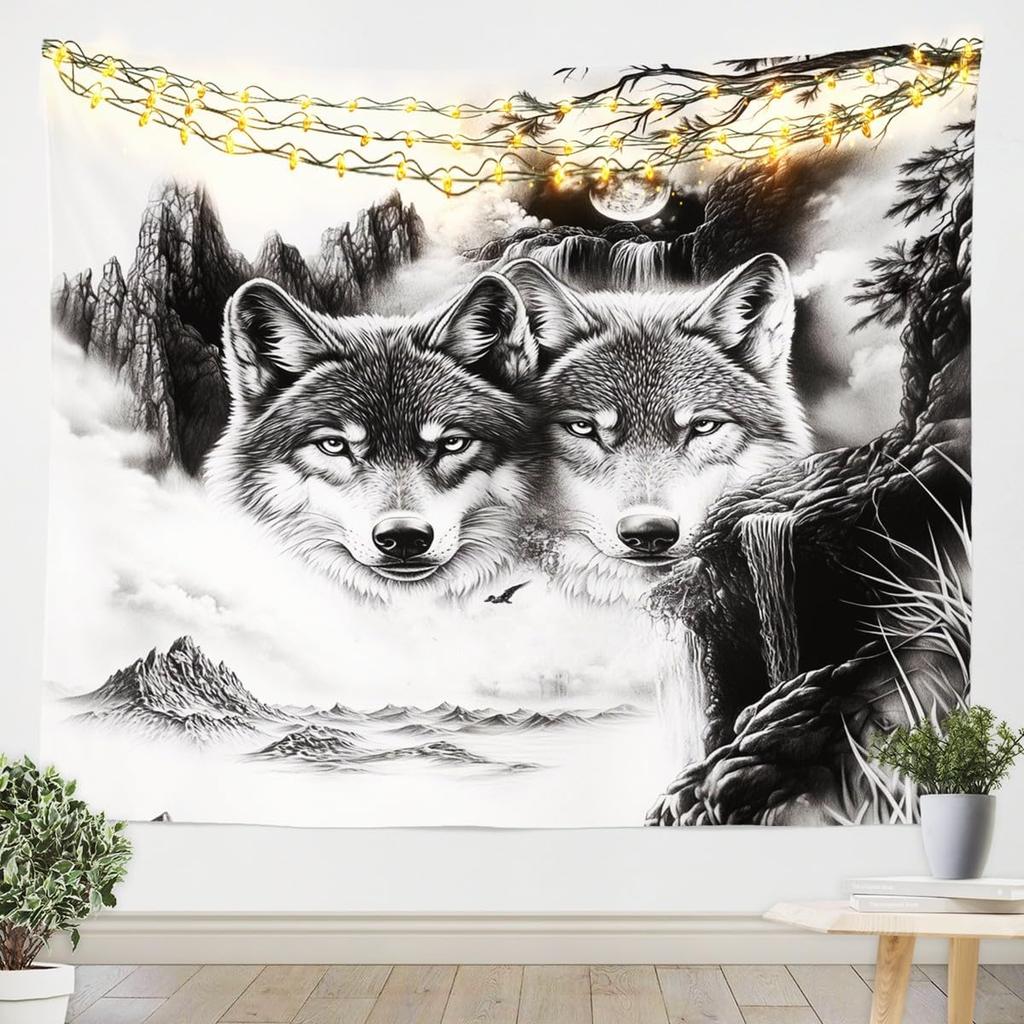 Zebra Wall Hanging Blanket Large Black White Glitter Tapestry for Kids Animal Print Wall Art Women Men Teens Geometric Stripes