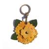 Entrance Guard Card Peony Flower Keychain Keyring PU Leather Hydrangea Pendant Protective Case Creative