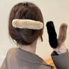 Maillard Pearl Plush Hairpin Women'S Back Head Hair Clip Large Duck Bill Clip Temperament Hairpin Headdress