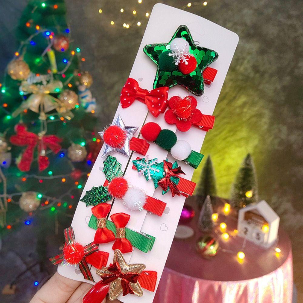 Deer Horn Children Antler Hair Clip Sequin Children Bow Hairpin  Christmas Costume Dress Up