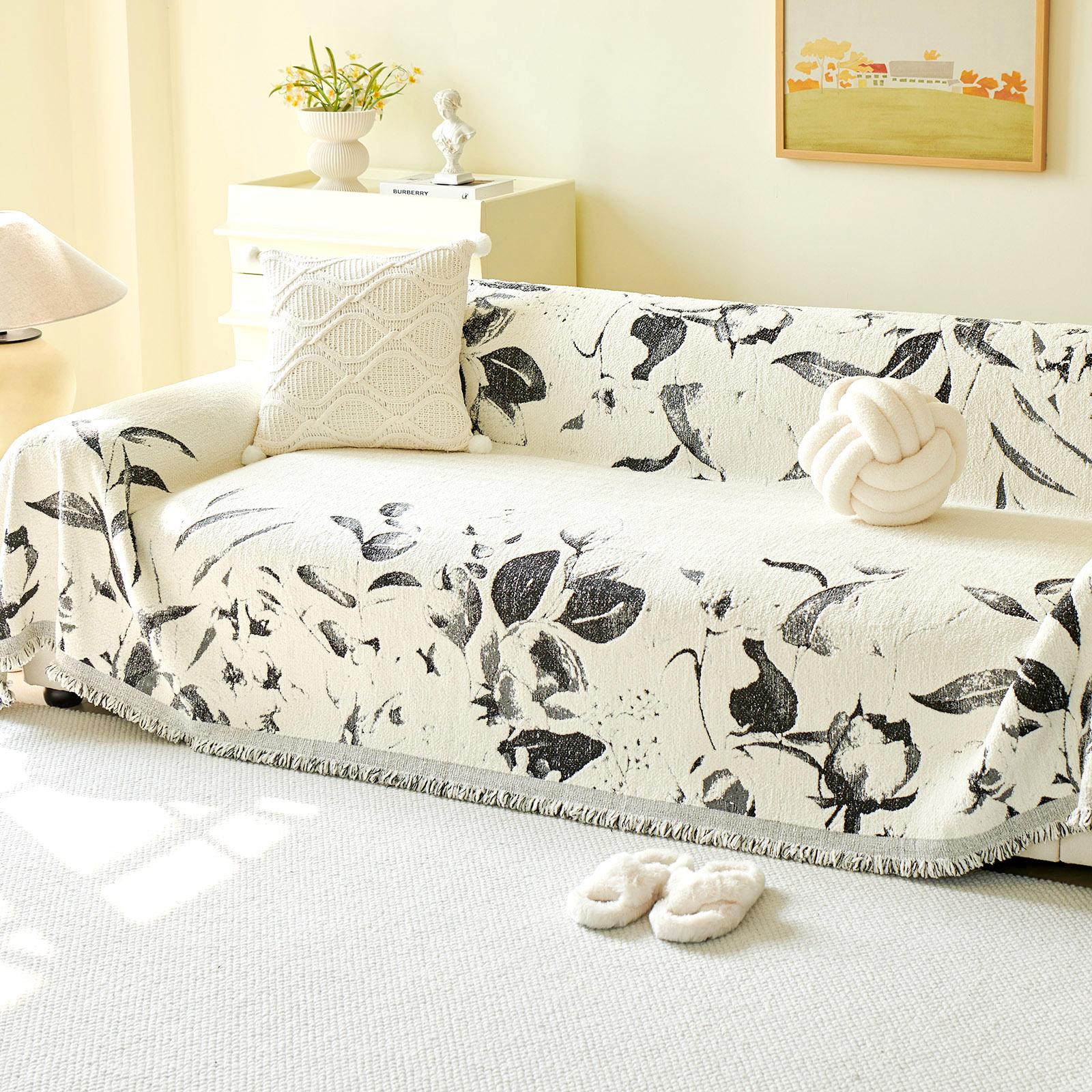 

Всесезонный чехол для дивана для пикника и кемпинга Leaf Funda Sofa Чехлы для дивана из шенилла Коврики Пледы 180x130