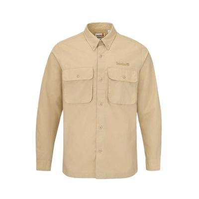Solid Color Button-Up Loose Fit Long Sleeve Shirt Men Shirts TB0A5SKUY941