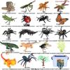 Large Insect Toy Set: Butterfly, Bee, Dragonfly, Ant, Cicada, and Rhinoceros Beetle Models for Kids