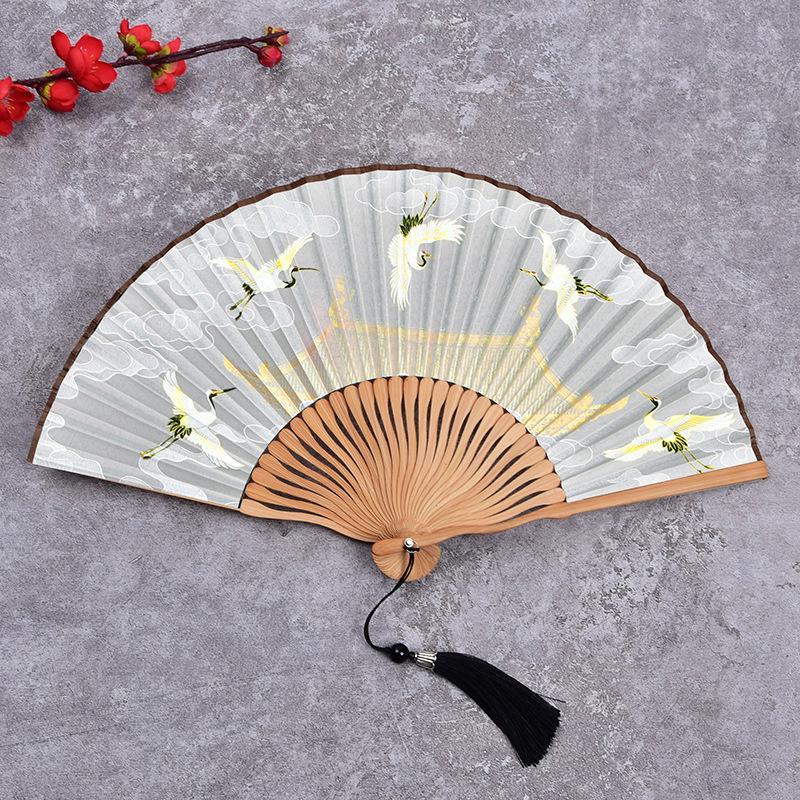 Chinese Style Ladies Portable Small Fan Gift Folding Fan Dance Hanfu Folding Fan