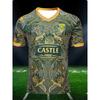 Modisches Atmungsaktives Schnelltrocknendes Südafrika 2019 Herren Rugby T-Shirt für Kinder und Erwachsene Sommer Sport