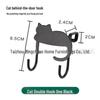 Wrought Iron Cat-Themed Door Hook - Punch-Free, Creative, and Cute Cabinet Accessory