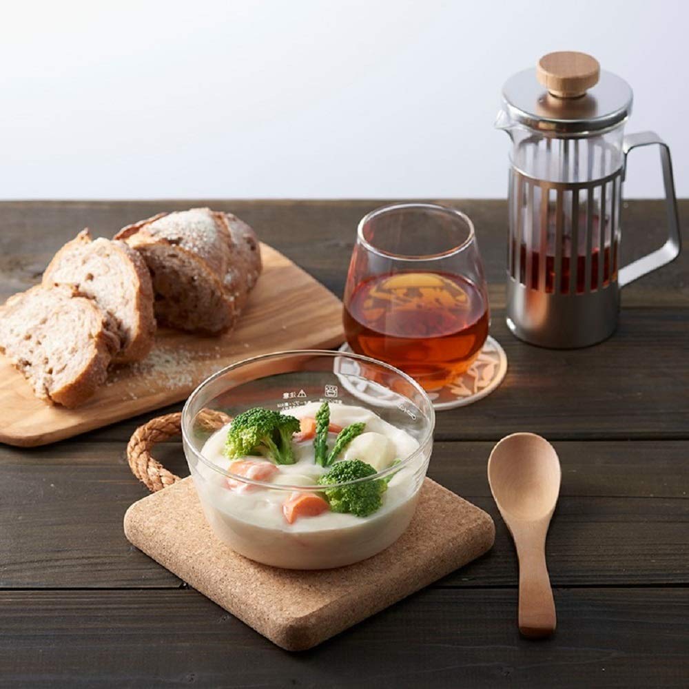 HARIO Glass Storage Made In Set of 3 Heat-Resistant Containers, White, Japan, SYTN-2518-OW,