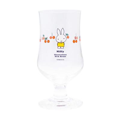 Kanemasa Pottery Dick Bruna Float Parfait Retro Cafe Made In 408112 "Miffy" Glass, Approx. 310ml, Design, Cherry, Japan, White,