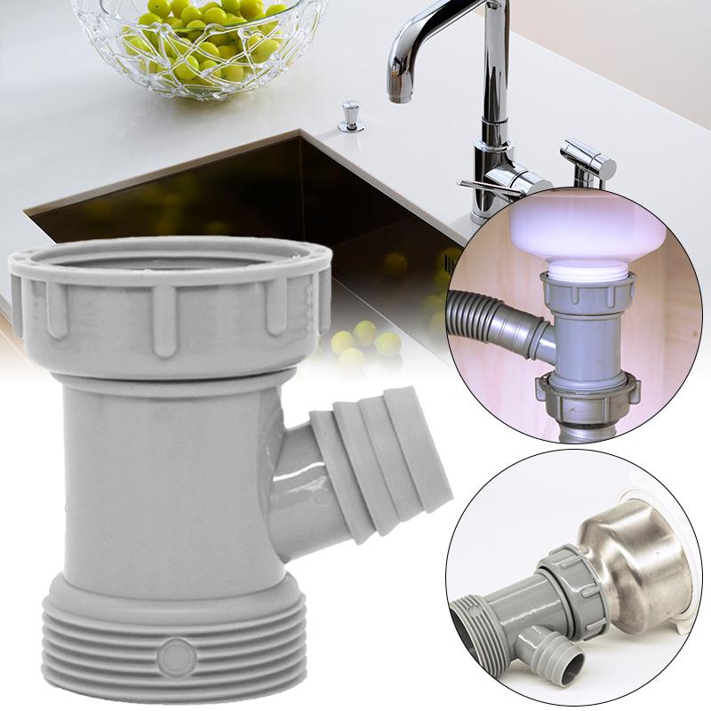 Lavabo Gider Borusu Adaptörü Y Şekilli Mutfak Lavabosu Kanalizasyon Dalı Drenaj Su Borusu Üçlü Bağlantı Başlığı Lavabo Bağlantı Parçaları