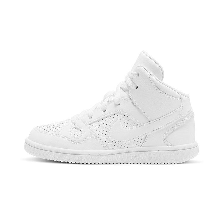 Nike Son Of Force Mid top Skateboard Shoes Pure White Children Aged 3 7 Years Old 615161-109