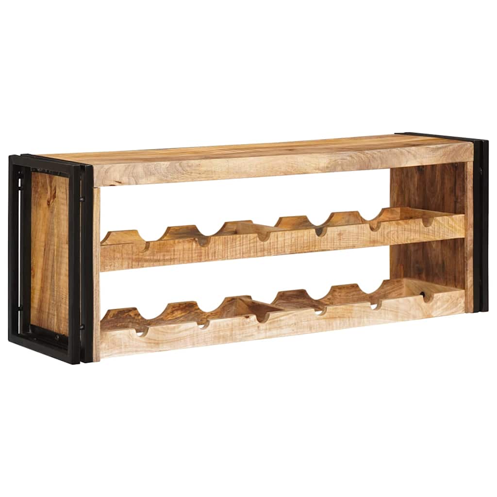 Wine Rack Brown 120 X 45 X 33 Cm Solid Thick Mango Wood