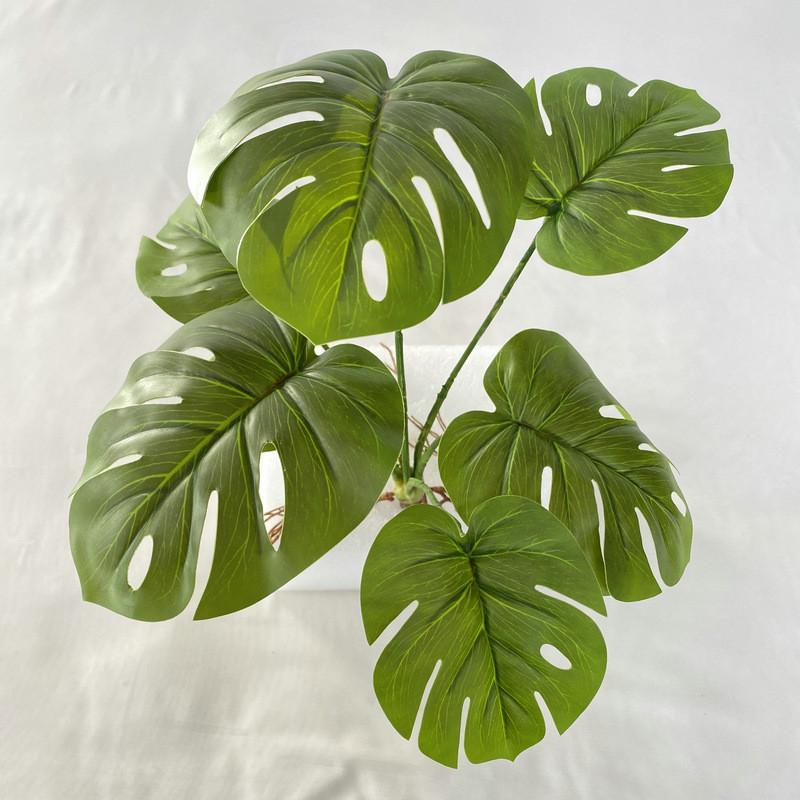 Faux Monstera Leaf 7 Heads Realistic Greenery For Wedding Photography Props