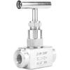 Oumefar Straight Needle Valve Stainless Steel High Pressure Needle Valve Female Thread Shut-Off Needle Valve(1/4")
