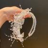 Korean version of sweet super fairy crystal petals glazed wreath headband female beautiful fashion bride disc hair photo hair accessories