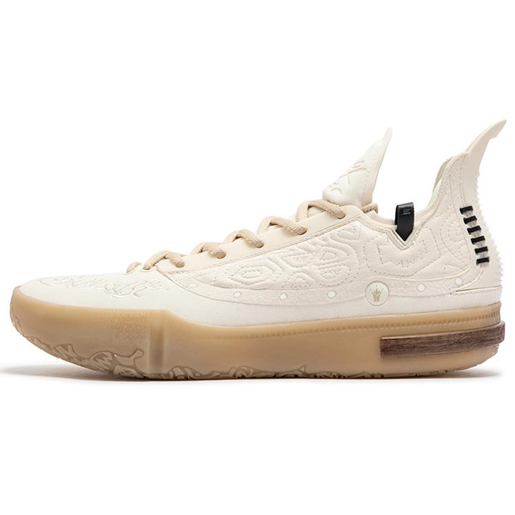 new 361° Joker 1 GT Cushioning, Slip Resistant, And Abrasion Resistant Low Top Basketball Shoes Men's Lotus Seed White