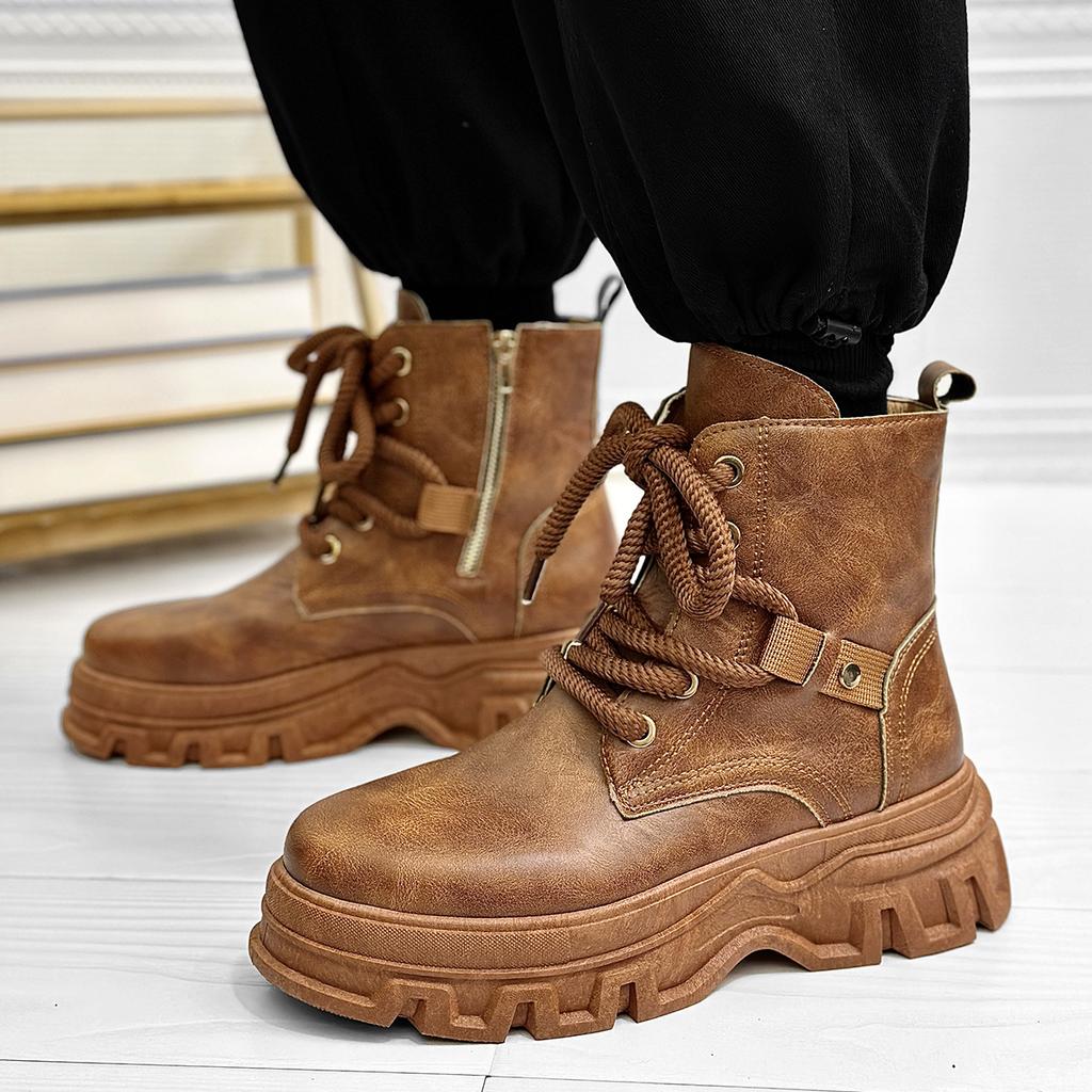 Nejnovější nejprodávanější motocyklové boty britského stylu vysoké retro pánské módní ležérní boty vysoce kvalitní pánská obuv