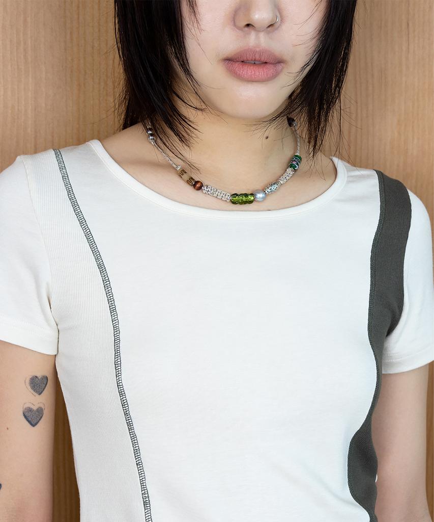 Safari Sula Explore Sporty Beaded Necklace In Beige