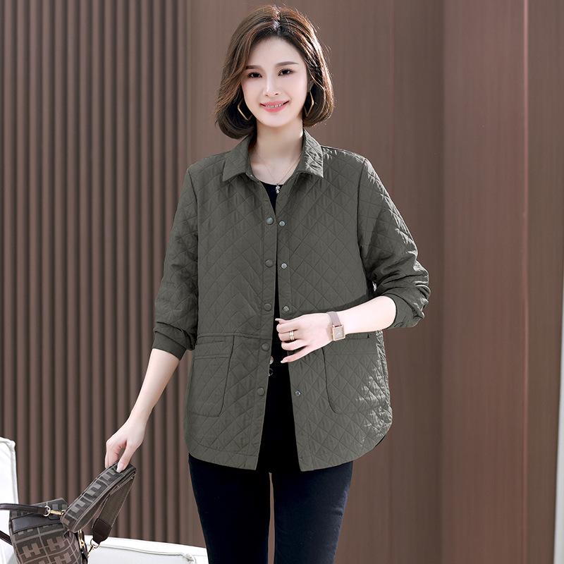 

Женская легкая стеганая клетчатая куртка - Осень/Зима 2024 Повседневный стиль L (suggested for 110-122 kg) армия зеленый