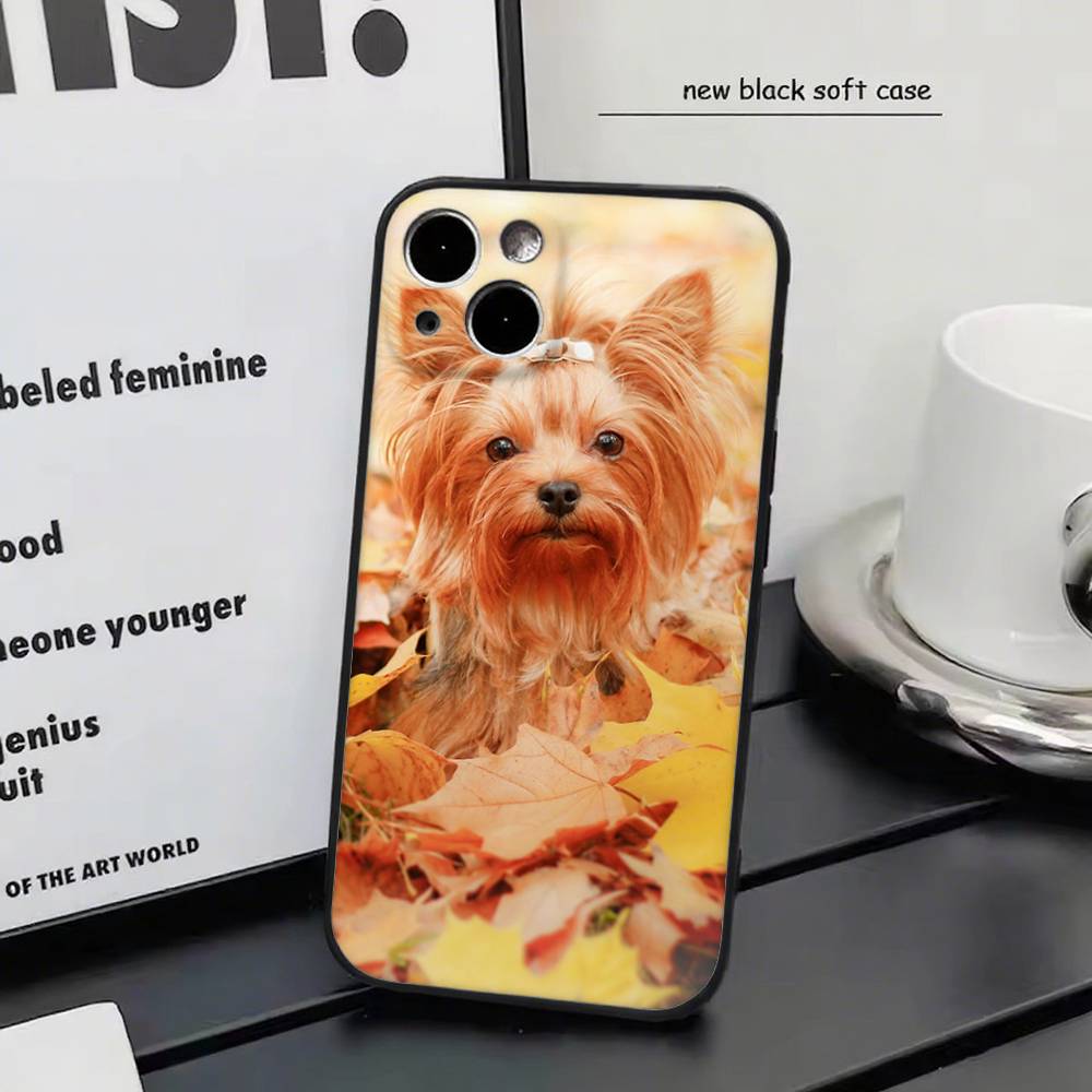 

Yorkshire Terrier Dog for iPhone 15 16 14 Plus 13 12 11 17 Pro Max 17 Air Black Soft Phone Cover iphone 17 Pro