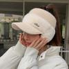 Korean Versatile Hat for Women In Winter Riding Windproof Ear Protection Hat Plus Velvet Warm Baseball Cap Casual Empty Top Wool Hat