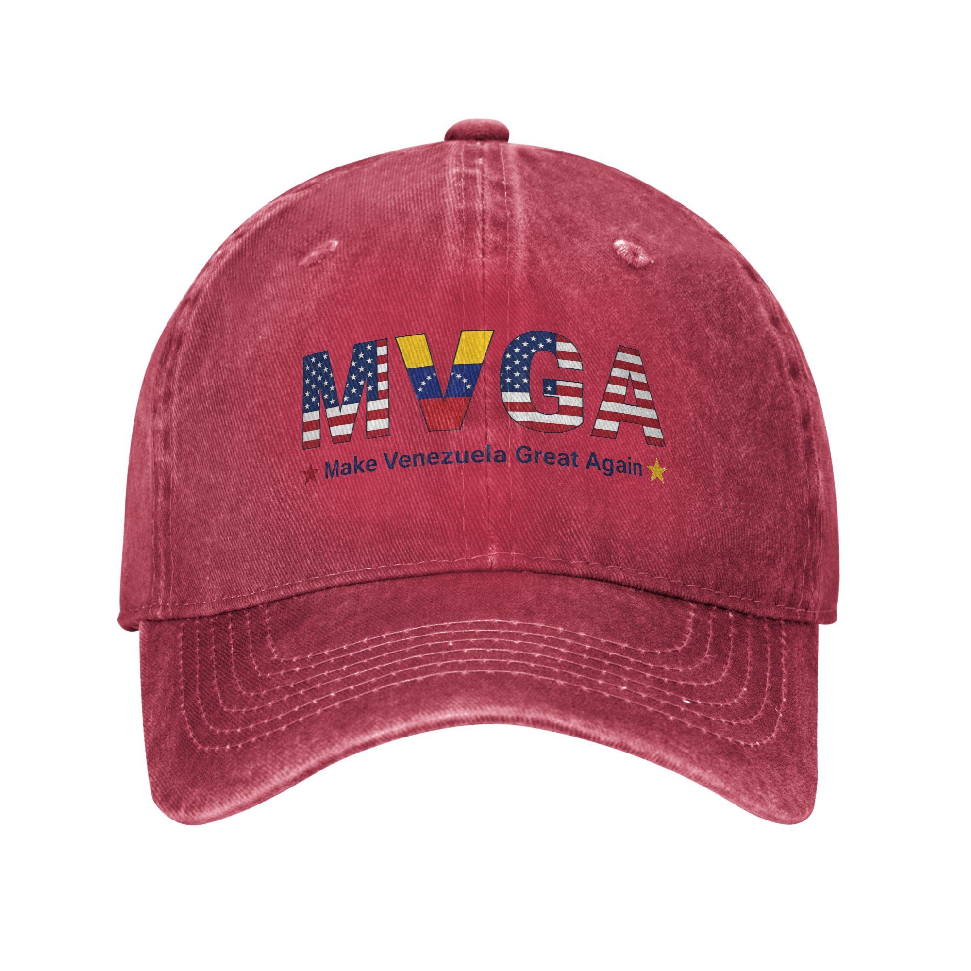 MVGA Make Venezuela Great Again Sun Baseball Cap Streetwear Unisex WoUnisex Washed Trucker Hat Outdoor Sports Baseball Caps Gift One Size
