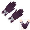 Warm Bowknot Gloves Thick Stylish Mitten Gloves Full Finger Elegant Handwear Stylish Thicken Gloves for Girl Women
