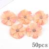 Orange Artificial Flowers Heads Silk Fake Flowers for Home Decor Party Marriage Wedding Decoration DIY Wreath Gifts Accessories