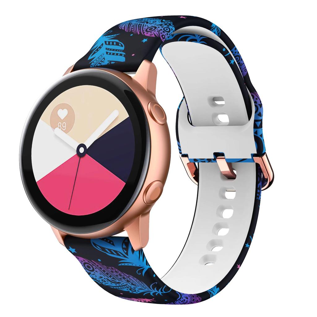 22mm 20MM Watch Strap for Samsung Galaxy Watch 6 5 pro/4/Classic Silicone Sport Bracelet for Amazfit GTR-GTS 4-3-2e Printed Band