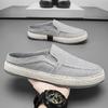 men casual shoes slip on shoes lightweight loafers men sandals breathable half slippers canvas shoes Zapatos Hombre