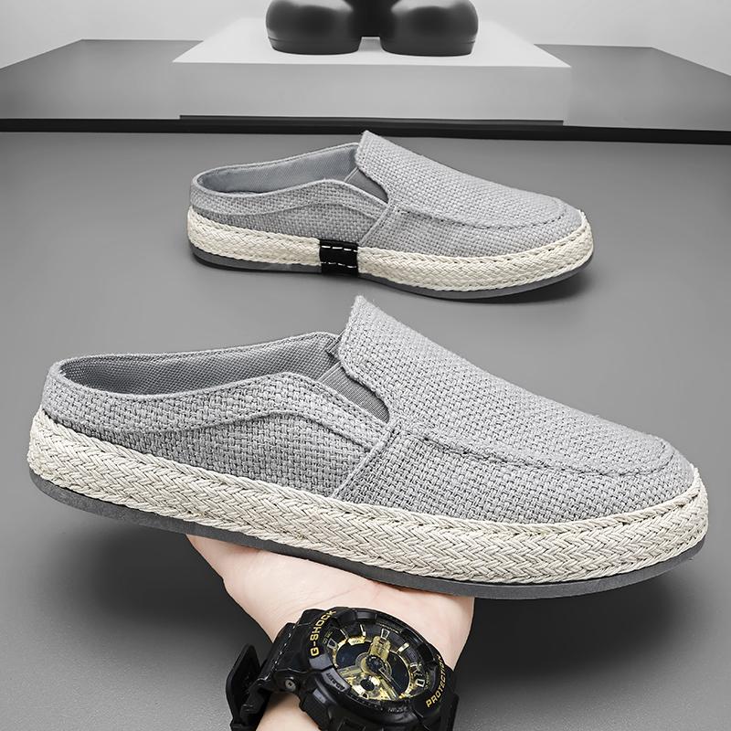 men casual shoes slip on shoes lightweight loafers men sandals breathable half slippers canvas shoes Zapatos Hombre