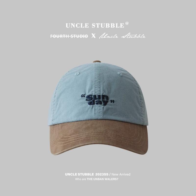

Unique color-blocking design baseball cap, stylish and trendy Korean-style outdoor retro sports hat, soft-top baseball cap for men and women Average Size（55-61cm）