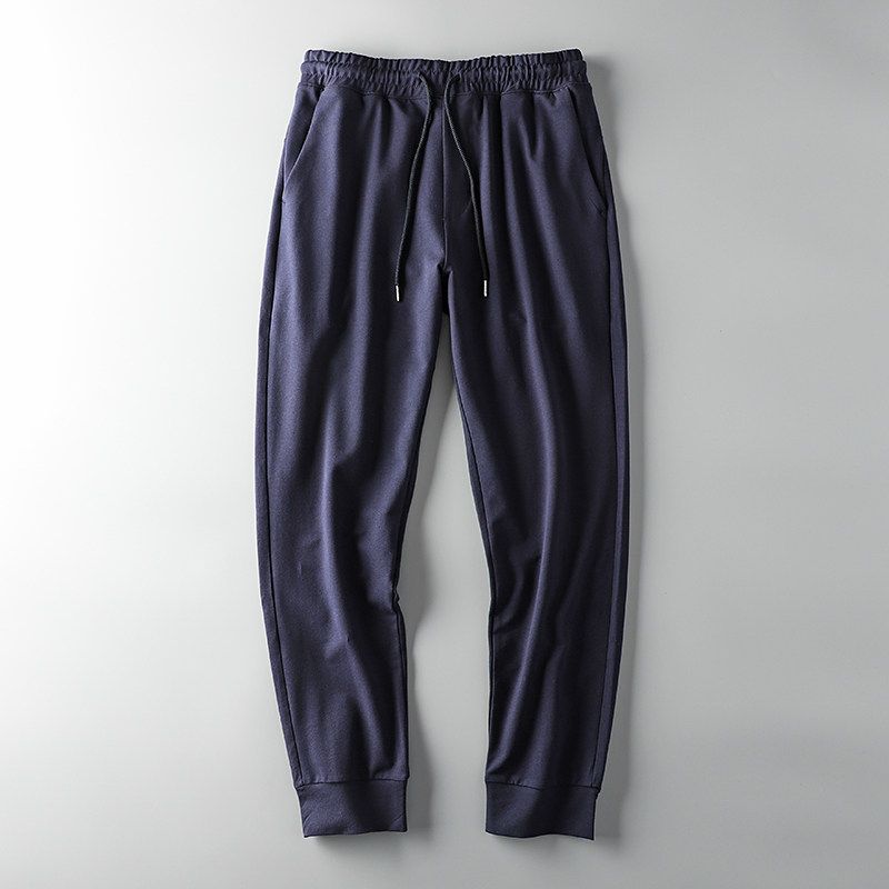 Overplus Order Men s Cut the Tag off Cattle Goods Sweatpants Men s Fashion Brand Ankle-tied Trendy All-Match Sweat pants Export Casual Long Pants Navy Blue M