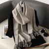 62Color Solid Women Winter Scarf Warm Thicken Cashmere Shawl Outdoor Fashion Luxury Tassels Pashmina Lady Wrap Windproof Scarves
