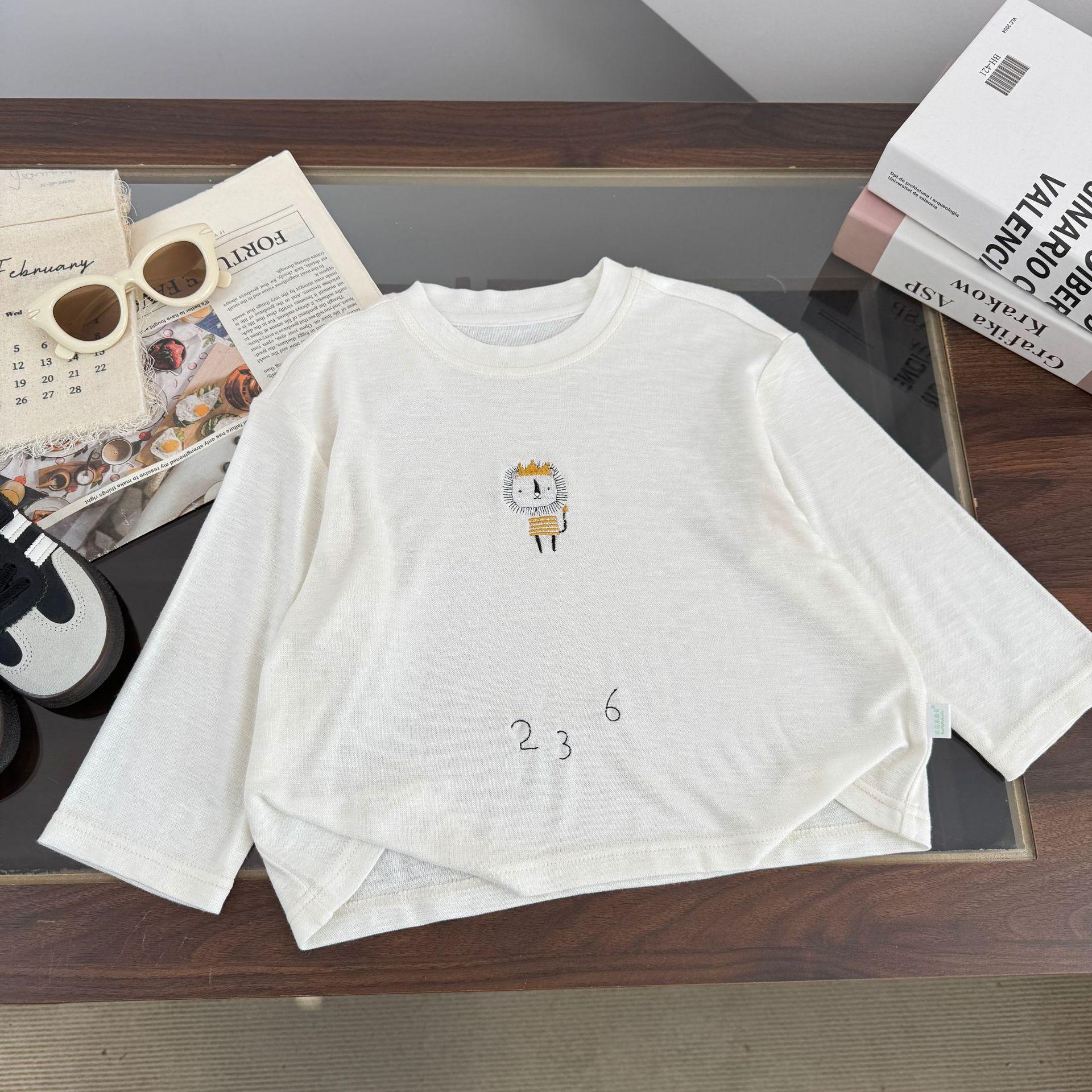 Spring 2026 Korean Style Boys  Long-Sleeve Base Layer Shirt 90 cm белый