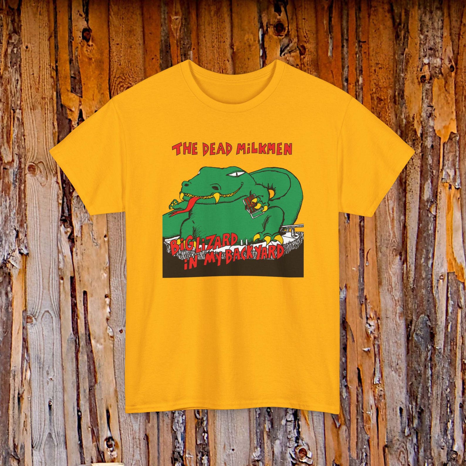 The Dead Milkmen: Big Lizard In My Backyard Band Logo Tee | Music Shirt L