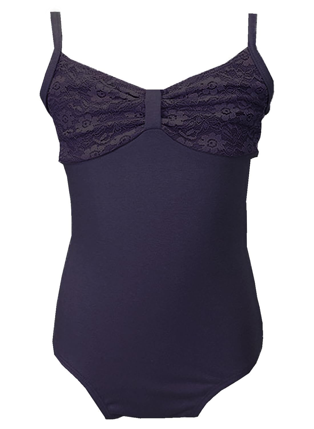 

Простой кружевной балетный купальник для детей и юниоров 2XL [Черный] - (127-136)] чёрный