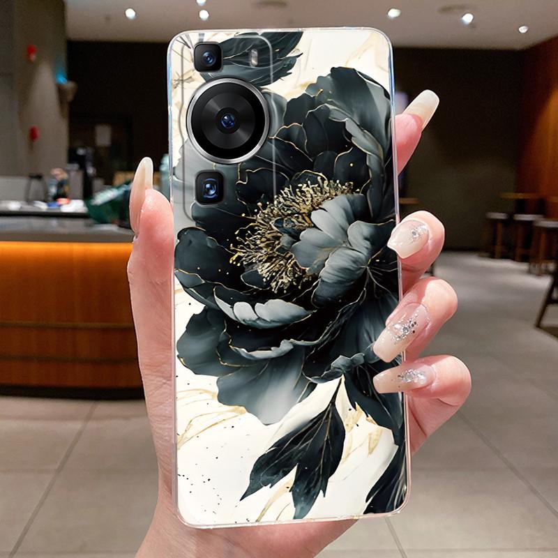 Für Huawei P60 Pro 2023 p60pro Hülle Cover Luxus Mode Schmetterling Blumen Transparent Weiches TPU Fundas Für Huawei P 60 P60 Pro Hülle