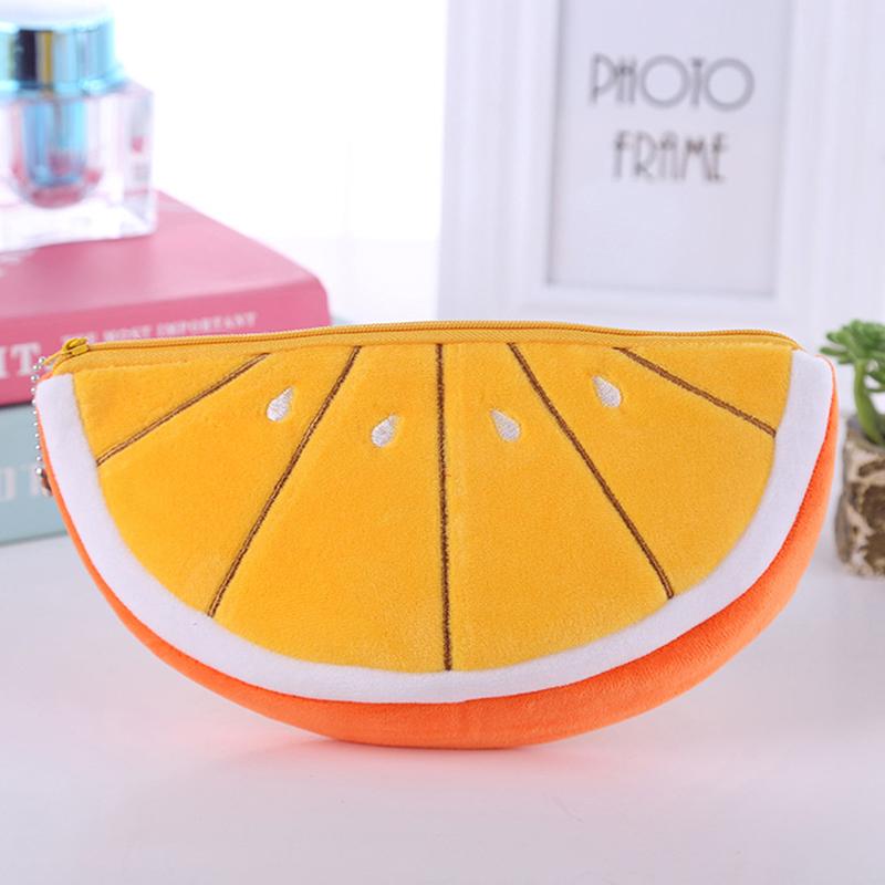 

Креативный плюшевый пенал в виде арбуза Кавайный пенал Школьный пенал Сумка оранжевый