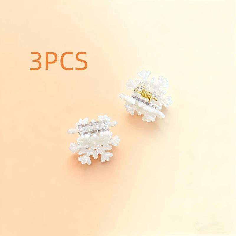 1/3pcs NEW Christmas Snowflake Acrylic Hair Claw Winter Romantic Snowflake Hair Claw Clips For Women Girls Hair Accessories