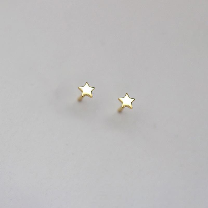 Silver 14K Gold Plated Zircon Heart Mini Stud Earrings For Women Classic Fine Jewelry Minimalist Piercing Accessories