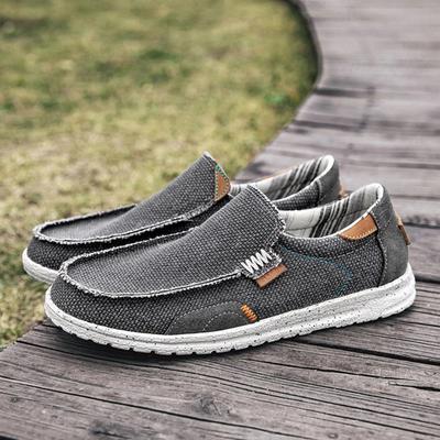 Summer Breathable Sneakers Men Canvas Shoes Slip On Loafers Men Comfty Casual Men Shoes Lightweight Flats Men Walking