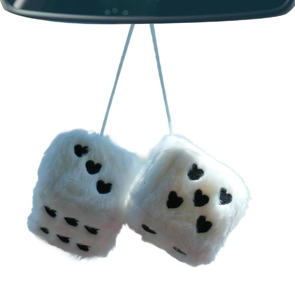 Tuyhnj Dice Car Ornament, Autophagy Dice - 1 Pair Car Decorative Dice Pendant -