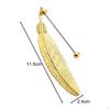 Metal Feather Bookmark, DIY Beadable Hook Book Marker for Kids, Adults