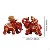 2 Elephant Figurines As Gifts Table Decor Collectible Animal Sculptures in Resin for Living Space