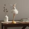 Figurina Fata Ballerina Idea Regalo Statua Angelo Danzante Design Elegante Ornamento Ragazza di Balletto per