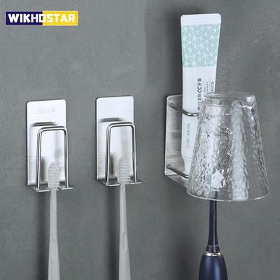 1/2/3 stücke Edelstahl Zahnbürste Halter Rasierer Tasse Wand Halterung Zahnbürste Lagerung Rack Badezimmer Zubehör Set